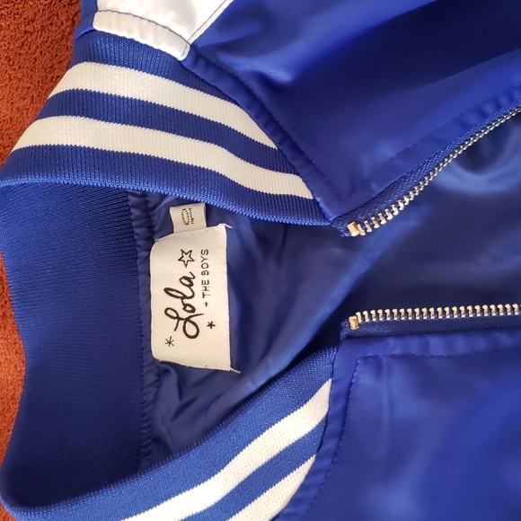 Girls embroidered unicorn varsity jacket - Picture 2 of 4